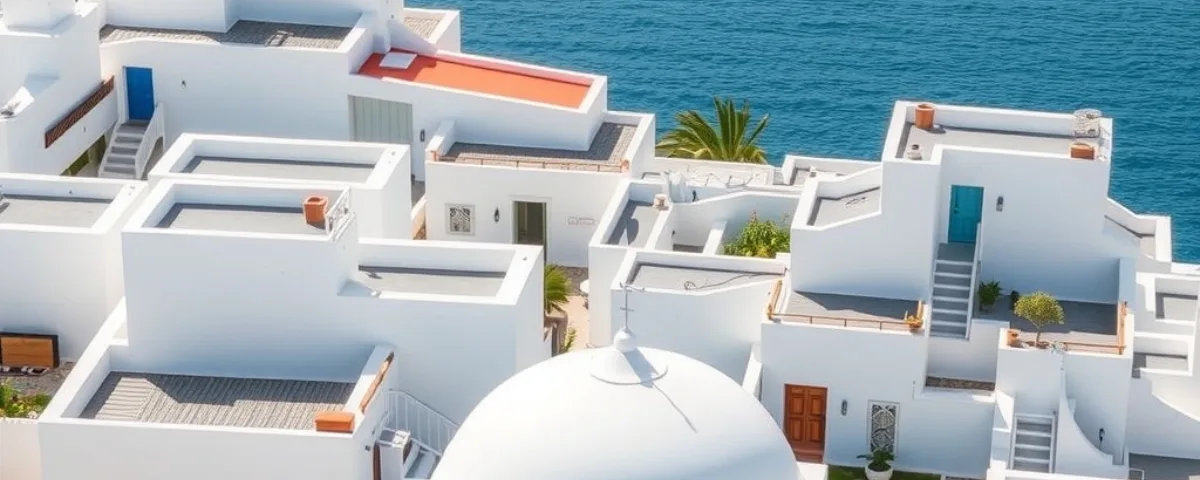 Scenic view of Spanish properties